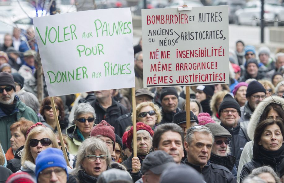 La colère monte au Québec contre la multinationale Bombardier