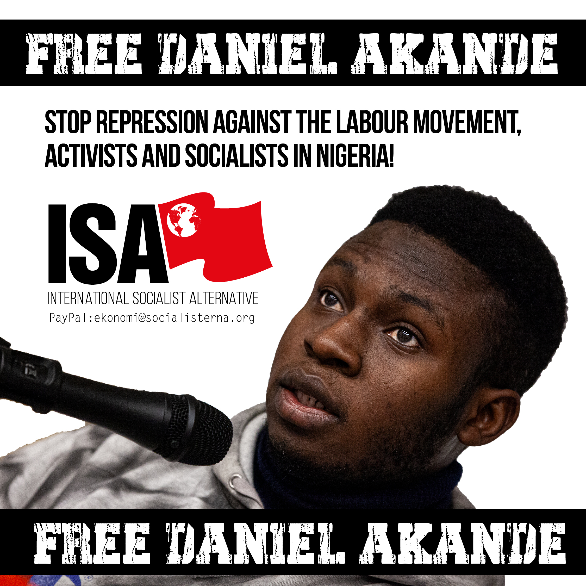 Libérez Daniel Akande! Manifester n&rsquo;est pas un crime!